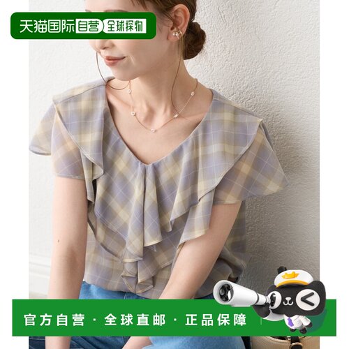 日本直邮ROPE' PICNIC 若佩尼 女装 格纹荷叶边V【付后1h可退】