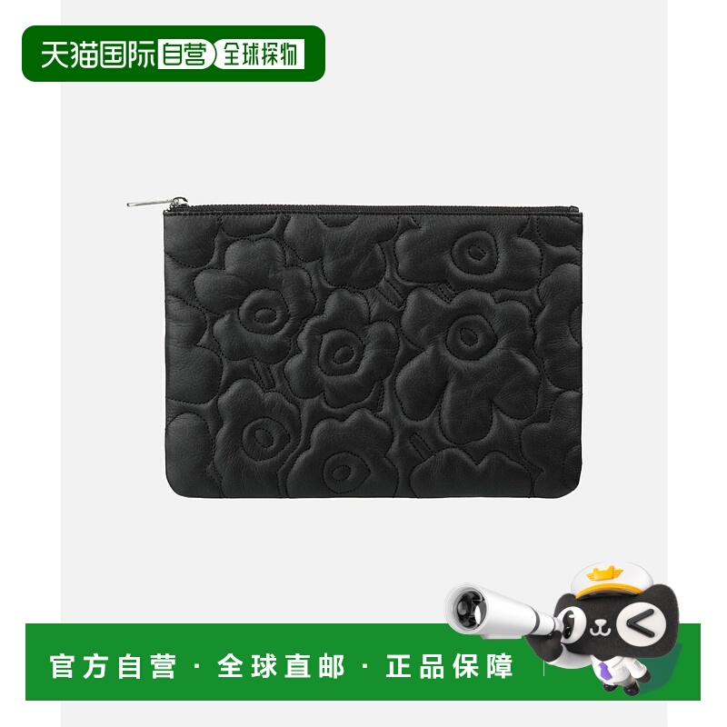 1h可退 日本直邮marimekko 男女同款 凸纹印花牛革 手拿包 方形设