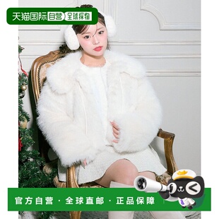 OLIVE des 女装 装 宽松 1h可退 饰缎带长毛绒外套 日本直邮OLIVE