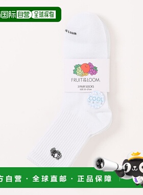 日本直邮Fruit of the Loom 3双接触灵感刺绣短袜 [FR6467EM00231