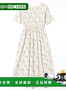 1h可退 日本直邮tocco closet 女装 腰部褶皱设计 显瘦花卉印花连