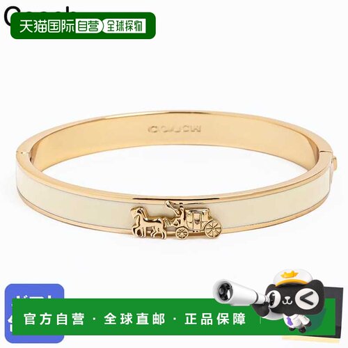 日本直邮Coach 手镯马车设计女士米白色和金色335755GLD100珠宝和