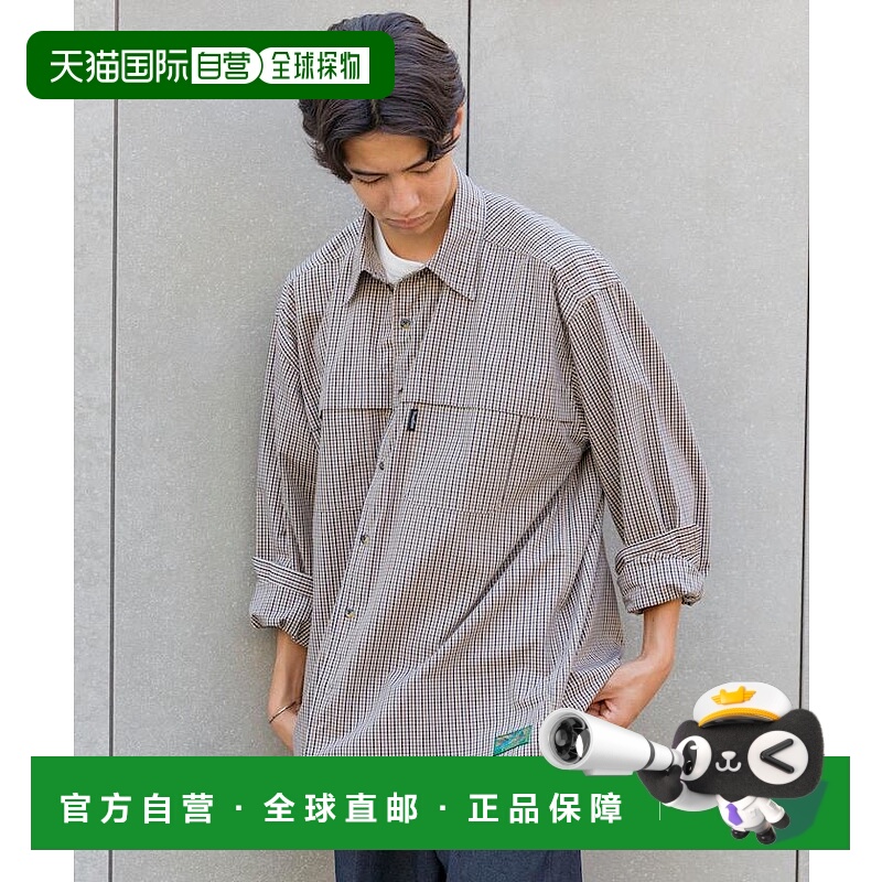 1h可退 日本直邮Foxfire 男装 别注系列 钓鱼口袋 长袖 格子衬衫