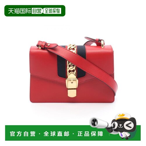日本直邮中古Gucci古驰女包A级95新shoulder bag斜挎包牛皮单肩包