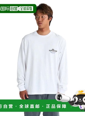 日本直邮Quiksilver TYPED OUT 长袖T恤 [25SPQLT251002WHT] 白色
