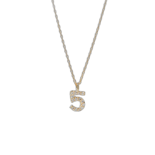 1h可退 日本直邮styiro ma chere Cosette? 女士个性数字吊坠项链