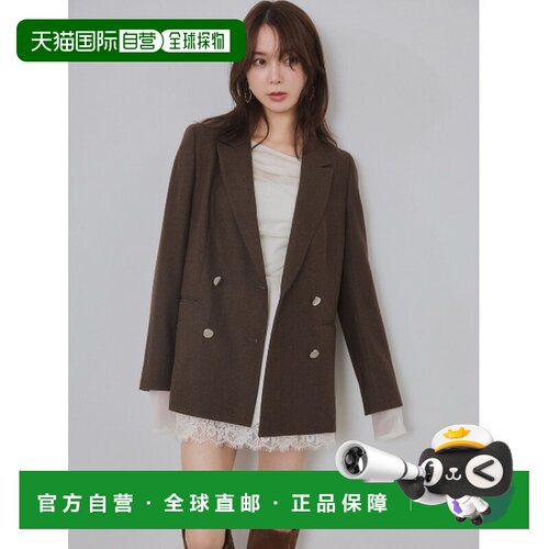 1h可退 日本直邮FRAY I.D 女装 双排扣羊毛混纺修身西装外套 FWFJ