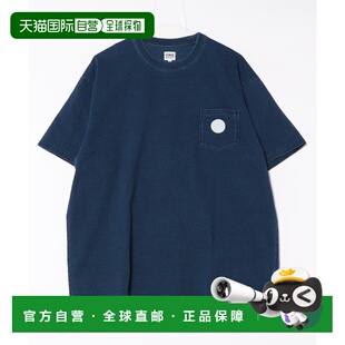 1h可退 日本直邮EDWIN 男士印染蓝色T恤 ET61440002