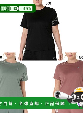 日本直邮ASICS 女士 ICON 短袖运动衫慢跑马拉松跑步上衣速干ASIC