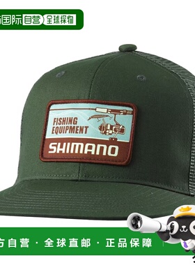 日本直邮Shimano Cap Graphic Flat Mesh Cap L 绿色 CA-067Y新款