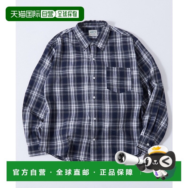 1h可退 日本直邮WHO'S WHO gallery 男装 宽松版型 纽扣格纹衬衫