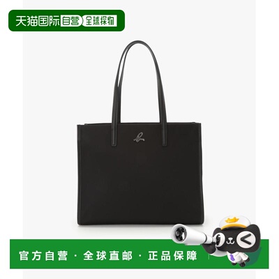 1h可退 日本直邮agnes b. 女士款耐用轻便尼龙混合牛皮手提包新款