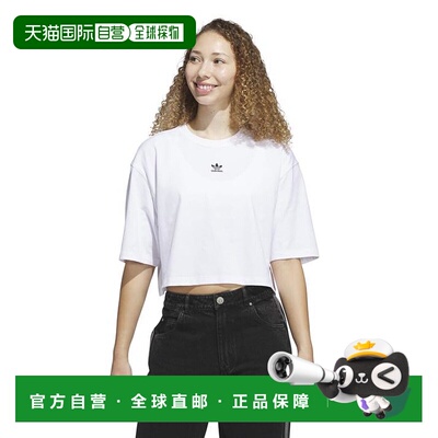 日本直邮 adidas W ESS CROP TEE