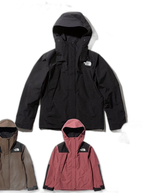 日本直邮The North Face 女士登山夹克秋冬外套米色/红色休闲保暖