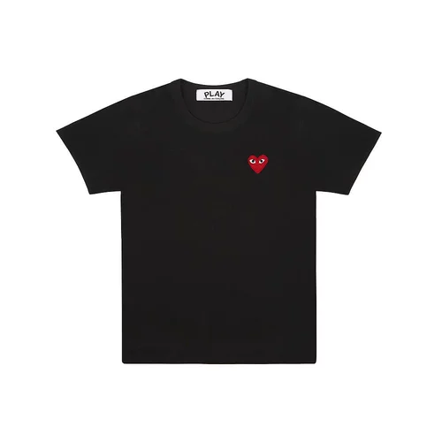 Прямая рассылка из Японии Comme des Garcons Rei Kawakubo, классическая футболка с маленьким красным сердцем, повседневная летняя футболка с половиной рукава