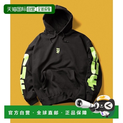 1h可退 日本直邮HUF 男女同款 MegaBlast 连帽衫 半拉链口袋 胸前