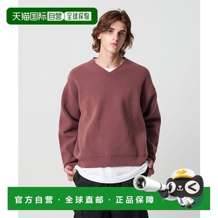 男装 V领 贴肤舒适 1h可退 针织衫 TIME 编织短款 日本直邮MONKEY