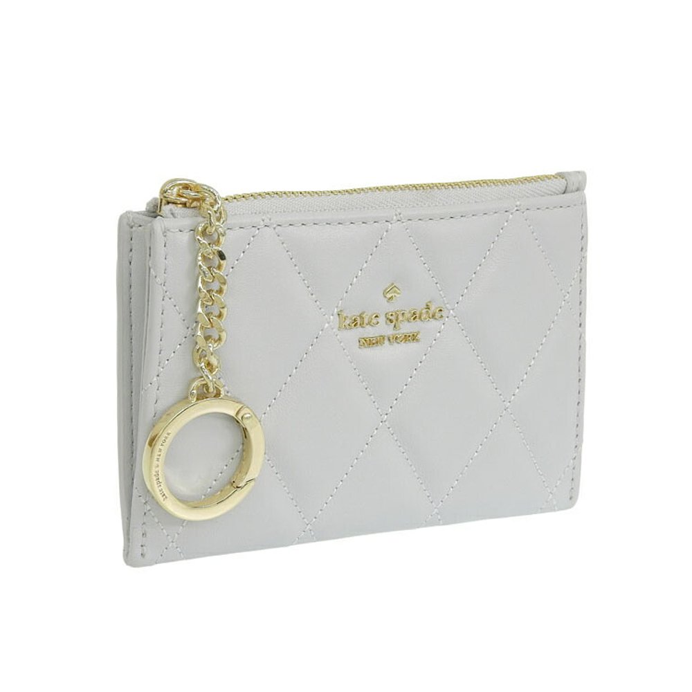 日本直邮Kate Spade 女士卡包灰色皮革Carey 小号卡套KG426-020