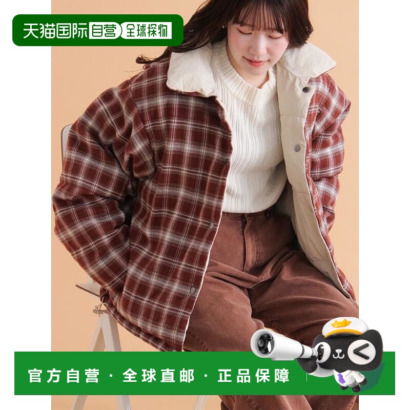 1h可退 日本直邮ehka sopo 可双面穿加棉夹克 日系自然系古着少女