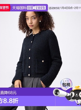 日潮跑腿GU极优 粗花呢针织开衫 69 NAVY WOMEN XS 358019