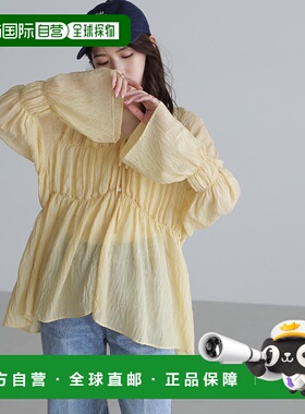 1h可退 日本直邮FREE'S MART女士宽松系带衬衫蔡司蝴蝶结装饰 131