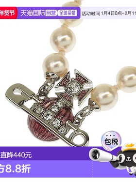 日本直邮Vivienne Westwood女士铂金 KITTY 珍珠项链 6301011O02P