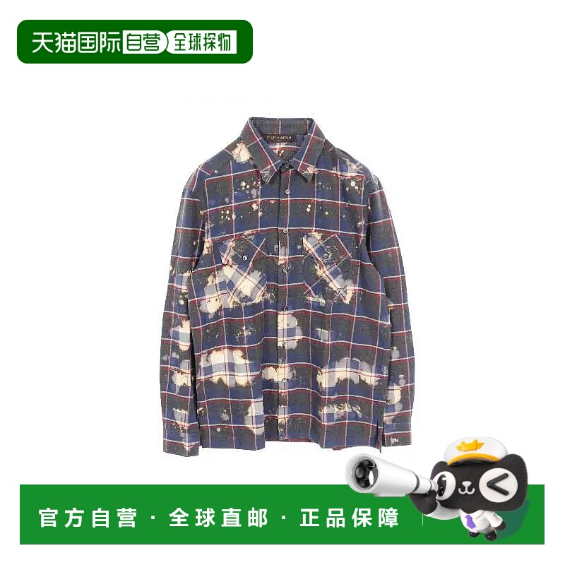 1h可退 日本直邮中古LV路易威登男A级95新tops上衣棉上衣灰色 - 封面