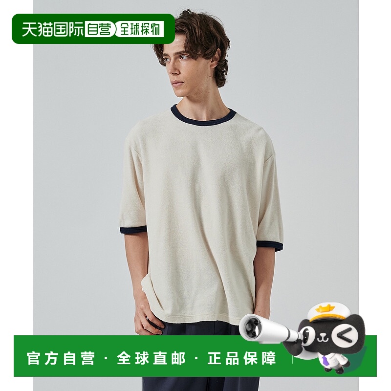 1h可退 日本直邮MARKAWARE 男士宽松圈圈棉短袖T恤 115322189