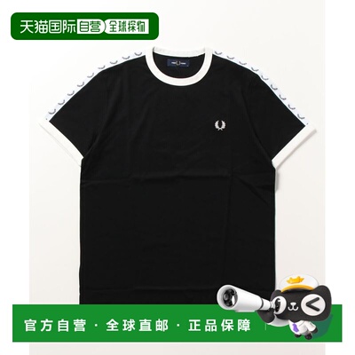 日本直邮FRED PERRY男女同款Taped Ringer T恤 纯棉材质 舒适透气
