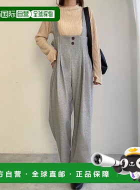 日本直邮JUNOAH 塔克工装背心 JU5602EW04837背带裤