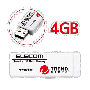 【日本直邮】ELECOM USB3.0 病毒扫描功能搭载4GB MF-PUVT304GA