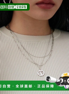 日本直邮AZUL BY MOUSSY 女士透雕三连硬币项链 250HAB56540K