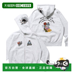 1h可退 日本直邮BEN DAVIS 男女同款短款双拉链连帽卫衣 刺绣设计