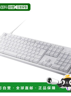 【日本直邮】ELECOM 机械键盘 Leggero 有线全尺寸 白色 TK-MC50U