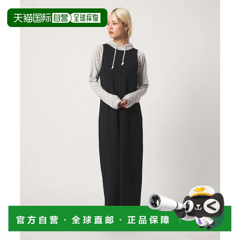 日本直邮BEAUTY&YOUTH UNITED ARROWS 涤纶混纺 后背V领I字连衣裙