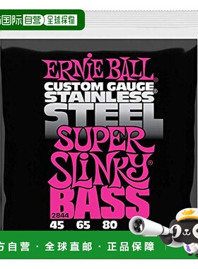 【日本直邮】ERNIE BALL 2844贝司弦(45-100)不锈钢EXTRA SLINKY