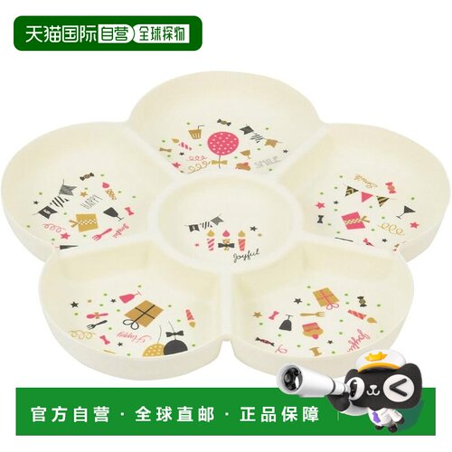 【日本直邮】纸盘隔板派对家居节日 D-625 白色 宽 32 x 深 31 x