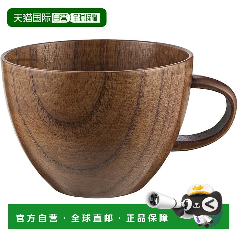 【日本直邮】Alphax 汤杯/汤碗直径 10.5 厘米木制炖菜杯木纹饰面