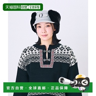 1h可退 日本直邮CA4LA 秋冬毛呢毛呢工装毛线帽 可拆卸毛饰  COH0