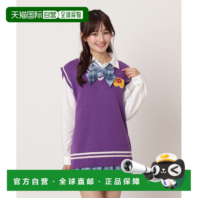 日本直邮WEGO 女装 2025秋冬联名World Pegasus 学院风针织背心 L