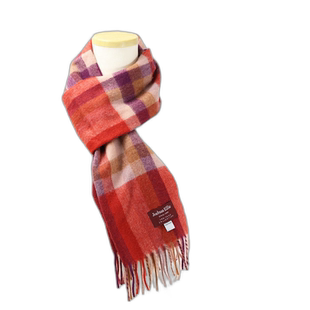 日本直邮 Joshua Ellis 羊绒披肩 25CMx 180CM羊绒围巾围巾格子图