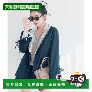 1h可退 日本直邮OLIVE des OLIVE 女装 蕾丝领宽松修身西装外套 1