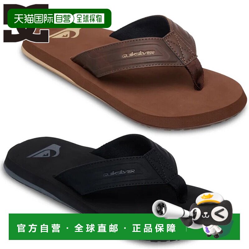 日本直邮DC SHOES EQYL100078 男士素食皮革绒面革凉鞋 夏季简约