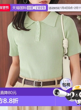 日本直邮KOBE LETTUCE 罗纹针织POLO衫 [C7537]半袖针织衫