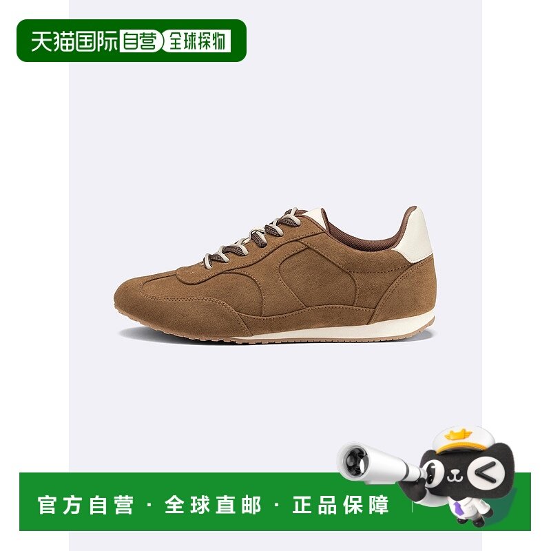 日潮跑腿GU极优 双系带平底运动鞋 36 BROWN WOMEN XS 357742