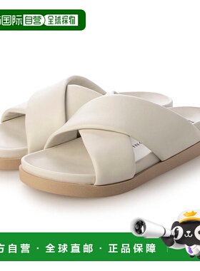 日本直邮FABIO RUSCONI 交叉皮带厚底一脚蹬凉鞋 FA933BW19817