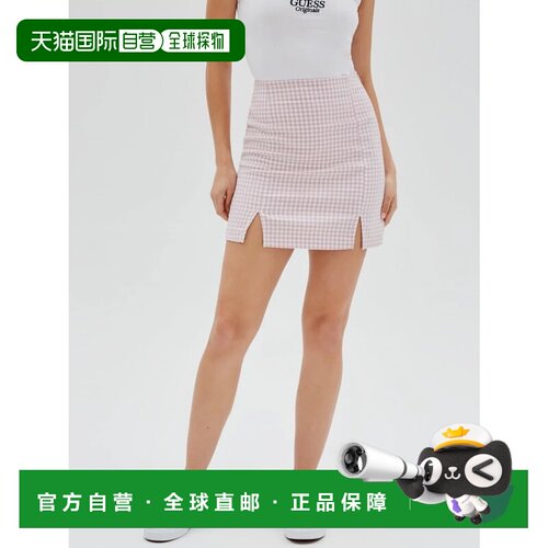 日本直邮GUESS Go Harvey 迷你裙 F4L4半身裙包臀裙格子裙