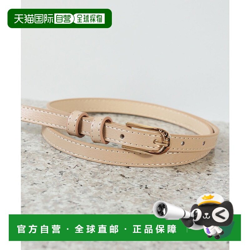 日本直邮florge 可爱爱心细款牛皮革腰带 FL8218EW07509