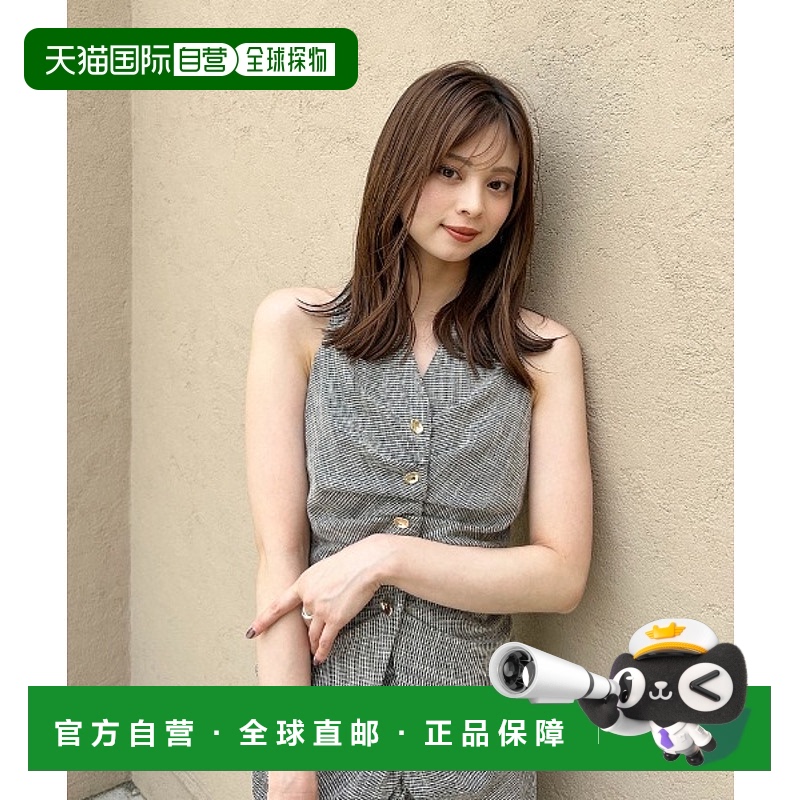 1h可退 日本直邮SNIDEL 女装 V领立体褶饰 优雅金扣夏日马甲 SWFB