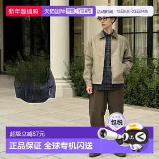 日潮跑腿UNIQLO优衣库 宽版格纹纽扣衬衫 08 DARK GRAY 男女兼用